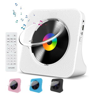 CD�v���[���[ ���u���� Bluetooth5.0 �N�v�V cd�v���C���[ 1�䑽�� CD���W�J�Z CD/FM/USB/AUX�ȂǂɑΉ� CD���W�I �h�o�����J�o�[�t�� LED�f�B�X�v���C �����R���t�� ���y�Đ�/��w�w�K/�َ����� �z��