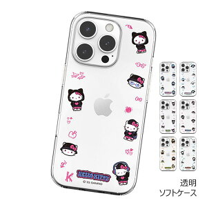 Sanrio Characters Hip-hop Clear Jelly �P�[�X iPhone 17e Air 17 Pro Max 16e 16 Plus 15 14 SE3 13 mini 12 SE2 11 XS XR X 8 7