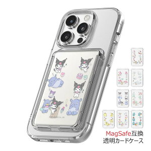 Sanrio Characters Shopping Clear Magnetic Slide Card Case MagSafe�݊� �J�[�h�P�[�X