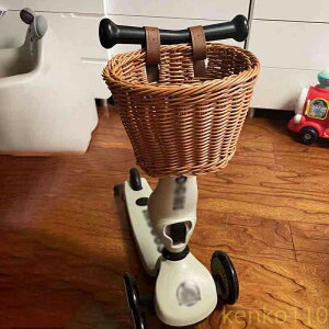 【送料無料】前かご ラタンバスケット 自転車 前掛けカゴ 前カゴ ミニ バスケット キッズ 子供用 自転車 バランスバイク キックバイク キックボード