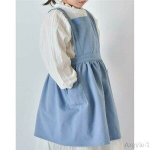 【送料無料】キッズ用 子ども用 前掛け 首掛け ポケット付き 無地 ギャザー 後ろリボン キッチン用品 掃除 料理 家事 お手伝い 可愛い シンプ