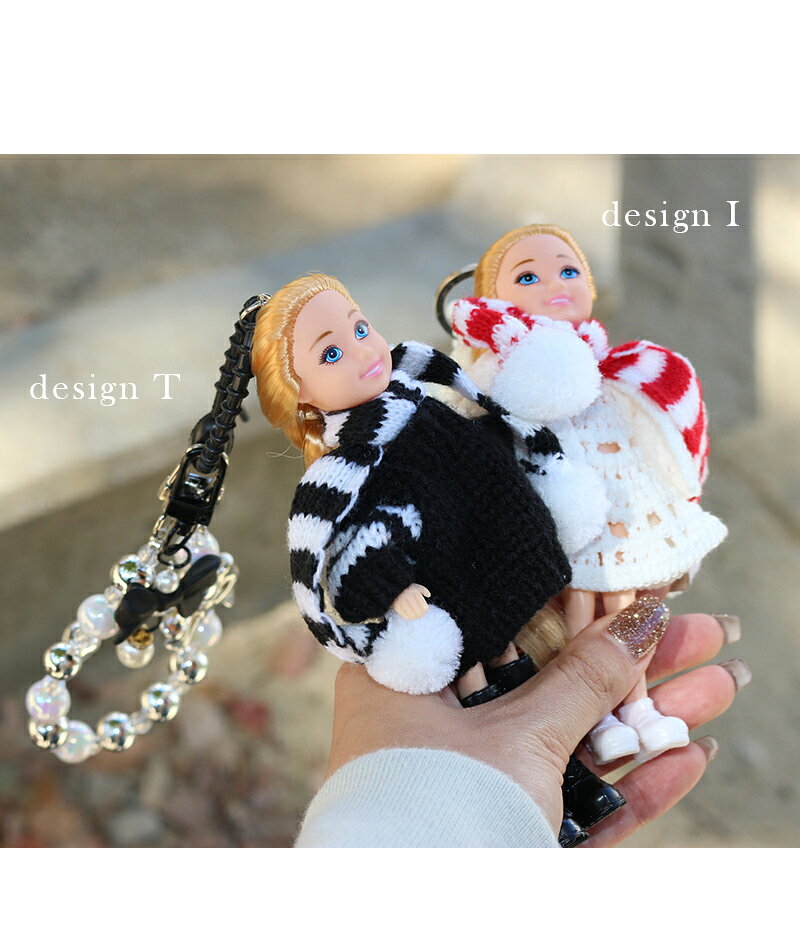 ★ポイント最大8倍還元ドール チャーム 韓国 バッグ キーホルダー アクセサリー バービー 人形 リュック レトロ 服 おしゃれ かわいい 小物 飾り ビーズ リボン キュート ガーリー ファッション レディース 雑貨 レトロ 真珠 人気 流行り トレンド キーリング じゃらじゃら - メイン画像 4