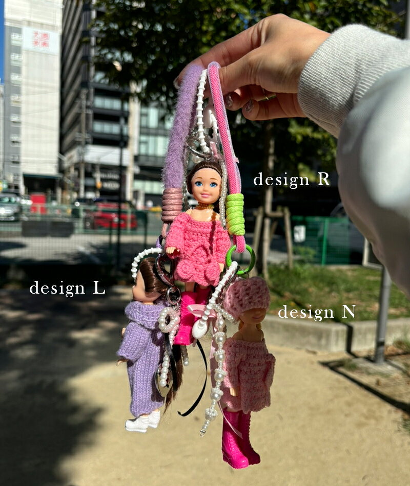 ★ポイント最大8倍還元ドール チャーム 韓国 バッグ キーホルダー アクセサリー バービー 人形 リュック レトロ 服 おしゃれ かわいい 小物 飾り ビーズ リボン キュート ガーリー ファッション レディース 雑貨 レトロ 真珠 人気 流行り トレンド キーリング じゃらじゃら - メイン画像 8