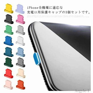 【送料無料】コネクタ 防塵プラグ 防水 ライトニング充電口 アルミ合金製 3個セット 保護キャップ 防塵 Lightning 充電口 13 iPhone