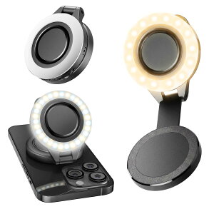 ARIAKE D13 �����O���C�g ���B�胉�C�g MagSafe�Ή� �B�e�p���C�g �}�O�Z�[�t �F���x���� 210�x��]�\ ���P�x �[�d�� LED���C�g �X�}�z���C�g �r�f�I���C�g ���^ �����^�ѕ֗� zoom/web��c/���B��/