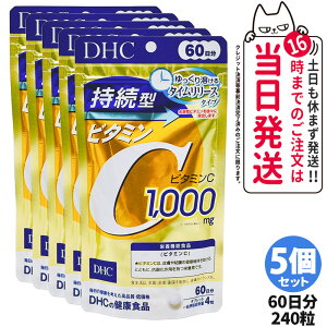 【国内正規品 】ディーエイチシー DHC 持続型ビタミンC 60日分 240粒 1/2/3/5個 サプリメント 送料無料