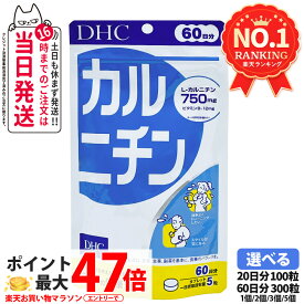 【賞味期限2029/01】ディーエイチシー DHC カルニチン 20日分 100粒 / 60日分 300粒 サプリメント ダイエット 健康食品 健康サプリ 健康応援 マルチサプリ 1/2/3/5個 送料無料