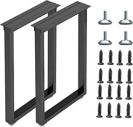 テーブル 脚 パーツ DIY テーブル脚 2本セット高さ40cm〜70cm アイアン脚 黒 ブラック 鉄脚 スチール脚 取り替え脚自作 リメイク かんたん ダイニングテーブル デスク ワークデスク テーブル用 アジャスター付き