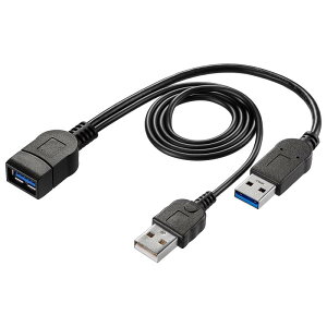 USB�d���⏕�P�[�u�� �d�͋��� ���{ UPAC-UT07M �u���b�N