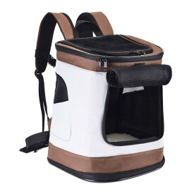 Pettom ペットキャリーリュック 猫 きゃりーバッグ リュック 犬リュック 通院 旅行 避難 お出かけ用 崩れない おりたたみ ペットキャリー