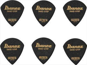 Ibanez ����~�ߑf�ނ��g�p�����s�b�N Grip Wizard Series Sand Grip Pick EXTRA EAVY 6���p�b�N �u���b�N PPA18XSGBK