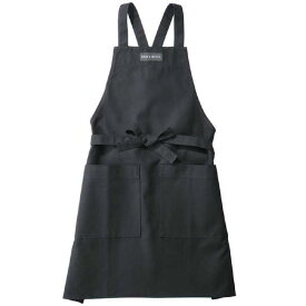 ギフト プレゼント最適 ディーン＆デルーカ DEAN&amp;DELUCAエプロン 前掛け タブリエ 胸当て クッキング 料理 キッチン ブラック ル 綿 コットン ロゴ 正規品 レディース メンズ