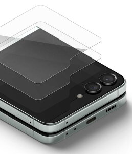 RingkeGalaxy Z Flip5 �K���X�t�B���� TEMPERED GLA ( Display Glass) �d�x9 ��ʕی� �S�ʕی� �t���ی� �ی�K���X �����K���X �M�����N�V�[Z�t���b�v5 �X�N���[���v���e�N�^�[ (2������)