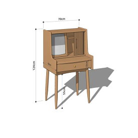 ドレッサー 化粧台 コンパクト 引き出し 収納 メイク台 収納棚 デスク 無垢材 メイク 鏡台 収納ラック 小物入れ 鏡付き 小物収納 大容量 木製 ナチュラル 北欧 おしゃれ 一面鏡 チェリー材