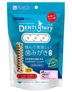 フォーキャンス デンティ・スリーフェアリー M 6本 / 75g 犬用おやつ 歯磨きガム ≪8809058112527≫