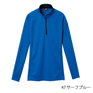 長袖 シャツ 作業着 ワークウェア バートル 長袖ジップシャツ 413 BURTLE 男女兼用 スポーツ ドライ ストレッチ ユニセックス ポロシャツ 父の日 メンズ レディス レディース 男女兼用 ユニセッ