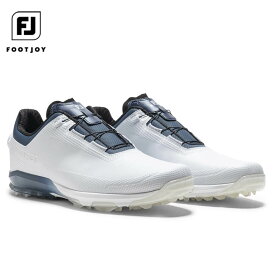 【全品9％OFFクーポン配布中！　フットジョイ メンズ DRYJOYS PRO BOA ドライジョイズ プロ ボア スパイクレス ゴルフシューズ 53877 ホワイト/ネイビー [2026年モデル]