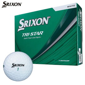 【クーポンで10％OFF！さらにP10倍以上還元！】4/17 12:59まで　ダンロップ SRIXON スリクソン TRI STAR トライスター ゴルフボール 1ダース （12球入り） ホワイト [2026年モデル]