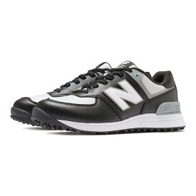 【全品9％OFFクーポン配布中！　ニューバランス ユニセックス 574 v4 スパイクレス ゴルフシューズ UG574 B4 BLACK/WHITE [2026年モデル]