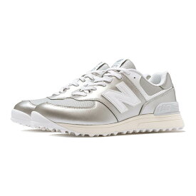 【全品9％OFFクーポン配布中！　ニューバランス レディース 574 v4 スパイクレス ゴルフシューズ WG574 C4 SILVER/WHITE [2026年モデル]