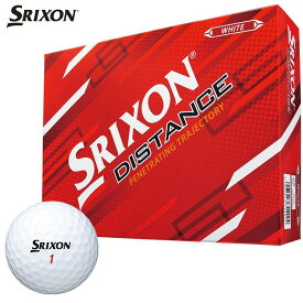 【連休中も休まず営業！】ダンロップ SRIXON スリクソン DISTANCE ディスタンス ゴルフボール 1ダース （12球入り） ホワイト [2022年モデル]　【あす楽対応】 [有賀園ゴルフ]