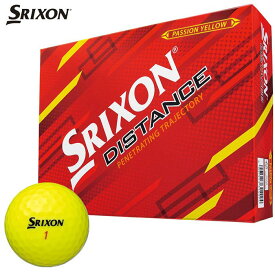 ダンロップ SRIXON スリクソン DISTANCE ディスタンス ゴルフボール 1ダース （12球入り） パッションイエロー [2022年モデル]　【あす楽対応】 [有賀園ゴルフ]