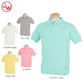 JWO メンズ ストレッチ 半袖 スキッパーカラー シャツ 41-1221141 ゴルフウェア [春夏モデル 90％OFF] 特価　【あす楽対応】 [有賀園ゴルフ]