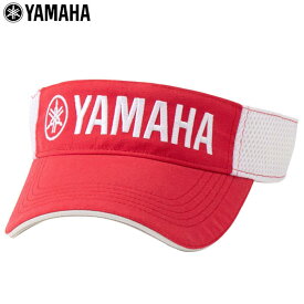 【4日20時〜 全品P10倍＋10％OFFクーポン！】8/5 23:59まで　ヤマハ メンズ ハーフメッシュ サンバイザー Y22VS2 RDW レッド×ホワイト ゴルフウェア