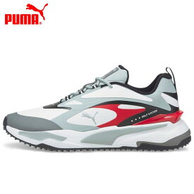 プーマ メンズ GS FAST GS ファスト スパイクレス ゴルフシューズ 376357 04 Puma White-High Rise-High Risk Red [2022年モデル] 特価　【あす楽対応】 [有賀園ゴルフ]