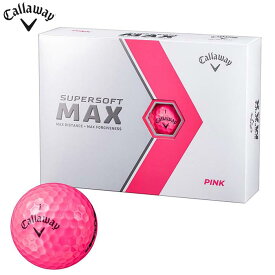 キャロウェイ SUPERSOFT MAX スーパーソフト マックス ゴルフボール 1ダース （12球入り） ピンク [2023年モデル]　【あす楽対応】 [有賀園ゴルフ]
