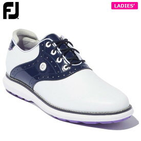 【全品ポイント10倍キャンペーン開催中！】8/3 23:59まで　フットジョイ レディース FJ TRADITIONS トラディションズ スパイクレス ゴルフシューズ 97899 ホワイト/ネイビー