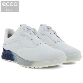 【全品ポイント10倍キャンペーン開催中！】8/3 23:59まで　ECCO エコー メンズ S-THREE BOA エス・スリー ボア スパイクレス ゴルフシューズ 102954 60616 WHITE/BLUE DEPTHS/BRIGHT WHITE 特価
