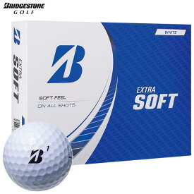 ブリヂストン EXTRA SOFT エクストラソフト ゴルフボール 1ダース（12球入り） [2023年モデル]　ホワイト　【あす楽対応】 [有賀園ゴルフ]