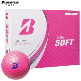 ブリヂストン EXTRA SOFT エクストラソフト ゴルフボール 1ダース（12球入り） [2023年モデル]　ピンク　【あす楽対応】 [有賀園ゴルフ]