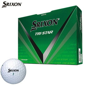 ダンロップ SRIXON スリクソン TRI STAR トライスター ゴルフボール 1ダース （12球入り） ホワイト [2024年モデル]　【あす楽対応】 [有賀園ゴルフ]
