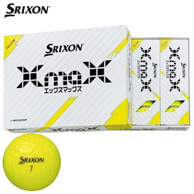 ダンロップ　SRIXON スリクソン XmaX エックスマックス ゴルフボール　1ダース（12球入り）　パッションイエロー [2024年モデル]　【あす楽対応】 [有賀園ゴルフ]