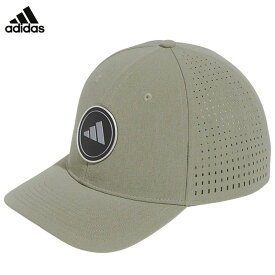 【全品10％割引クーポン＋最大P10倍！】11/10まで　アディダス メンズ ロゴワッペン 撥水 パンチング 6パネル キャップ EEV07 IM9246 シルバーペブル ゴルフウェア