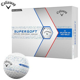 キャロウェイ SUPERSOFT SPLATTER 360 スーパーソフト スプラッター360 ゴルフボール　1ダース（12球入り） ブルー [2024年モデル]　[有賀園ゴルフ]
