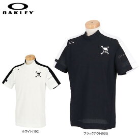 【25日は全品7%OFFクーポン＋P10倍！】オークリー メンズ SKULL 接触冷感 メッシュ 生地切替 カラーブロック ストレッチ 半袖 モックネックシャツ FOA406432 ゴルフウェア [2024年春夏モデル]　【あす楽対応】 [有賀園ゴルフ]