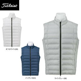 【全品ポイント10倍キャンペーン開催中！】8/3 23:59まで　タイトリスト メンズ 撥水 ストレッチ 防風 中綿 フルジップ ベスト TKPMV345J ゴルフウェア [秋冬モデル 50％OFF] 特価