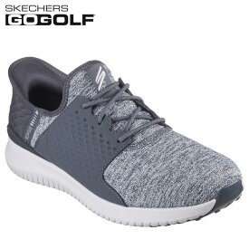 【全品ポイント10倍キャンペーン開催中！】8/3 23:59まで　スケッチャーズ メンズ GO GOLF MAX 2 ROVER SLIP-INS マックス2 ローバー スリップイン スパイクレス ゴルフシューズ 214082 GRY GRAY [2024年モデル]