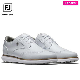 フットジョイ レディース FJ TRADITIONS トラディションズ ブルーチャー スパイクレス ゴルフシューズ 97933 ホワイト/ホワイト [2024年モデル]