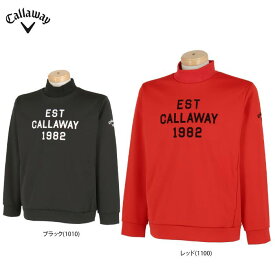 【クーポンで10％OFF！さらにP10倍以上還元！】4/17 12:59まで　キャロウェイ メンズ スターストレッチ ダンボールニット ボンディング 長袖 モックネック プルオーバー C24217107 ゴルフウェア [秋冬モデル 59％OFF] 特価