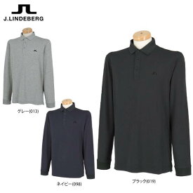 Jリンドバーグ メンズ ロゴ刺繍 4WAYストレッチ 長袖 ポロシャツ 071-22911 ゴルフウェア [2024年秋冬モデル 50％OFF] 特価