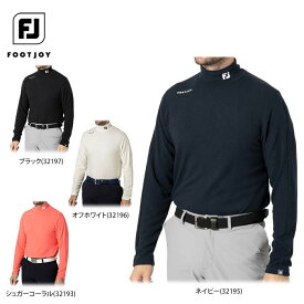 【期間限定価格】フットジョイ メンズ 起毛生地 保温 長袖 モックネックシャツ FJ-F24-S08 ゴルフウェア [2024年秋冬モデル 52％OFF] 特価