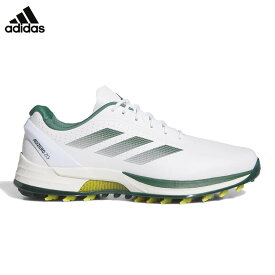【全品ポイント10倍キャンペーン開催中！】8/3 23:59まで　アディダス メンズ ADIZERO ZG アディゼロ ゼッドジー 25 スパイクレス ゴルフシューズ NLC98 IH0933 フットウェアホワイト/カレッジグリーン/イエロー [2025年モデル]