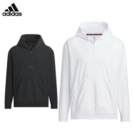 ☆★超お得★☆【クーポンで全品10％OFF！さらにポイント10倍！】7/20 23:59まで　アディダス ユニセックス ビヨンド ザ コース 撥水 リップストップ ハーフジップ 長袖 フーディー KTN41 ゴルフウェア [2025年春夏モデル 30％OFF] 特価