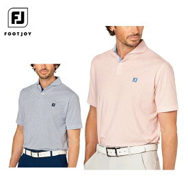 【7月14日〜16日はP10倍以上！】フットジョイ メンズ ダイヤ柄 ワイドカラー 半袖 ポロシャツ FJ-S25-S23 ゴルフウェア [2025年春夏モデル 50％OFF] 特価