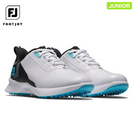 【全品9％OFFクーポン配布中！　フットジョイ ジュニア FJ JUNIOR FUEL BOYS Laced フューエル レース ボーイズ スパイクレス ゴルフシューズ 45042 ホワイト/ブラック [2025年モデル]