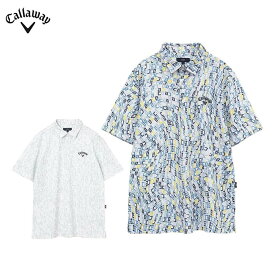 【クーポンで10％OFF！さらにP10倍以上還元！】4/17 12:59まで　キャロウェイ メンズ かざあなメッシュ ロゴプリント 半袖 ポロシャツ C25134120 ゴルフウェア [2025年春夏モデル 50％OFF] 特価